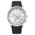 Xylys Swiss Multifunction Black Leather Strap White Dial Watch For Men - image number 1