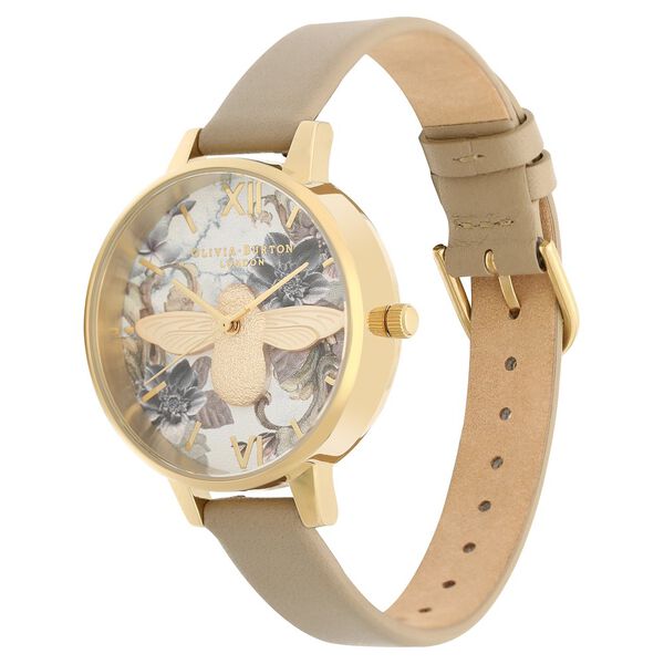 Olivia Burton Quartz Analog White Dial Leather Strap Watch for Women - image number 2