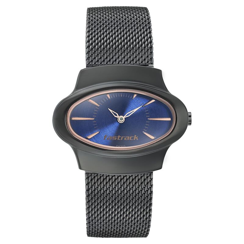 Fastrack Hitlist Quartz Analog Blue Dial Stainless Steel Strap Watch for Girls - image number 1