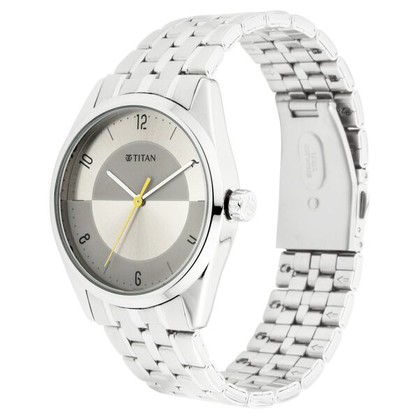 Titan Workwear Grey Dial Analog Metal Strap watch for Men - image number 2