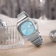 Vyb Pioneer By Fastrack Quartz Analog Blue Dial Silver Stainless Steel Strap Watch For Guys - image number 0