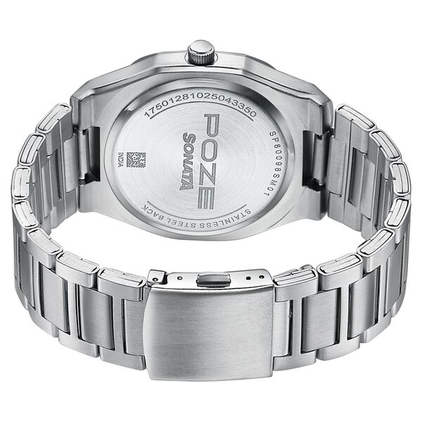 Poze Poze Quartz Analog Blue Dial Blue Metal Strap Watch For Men - image number 5