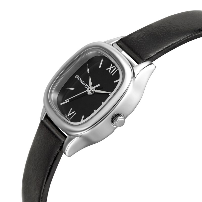 Sonata Workwear Grey Dial Women Watch With Leather Strap - image number 2