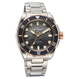 Titan Zero Hour Diver's 300m Automatic Analog with Black Dial Silver Stainless Steel & Black FKM Strap Watch for Men - image number 2