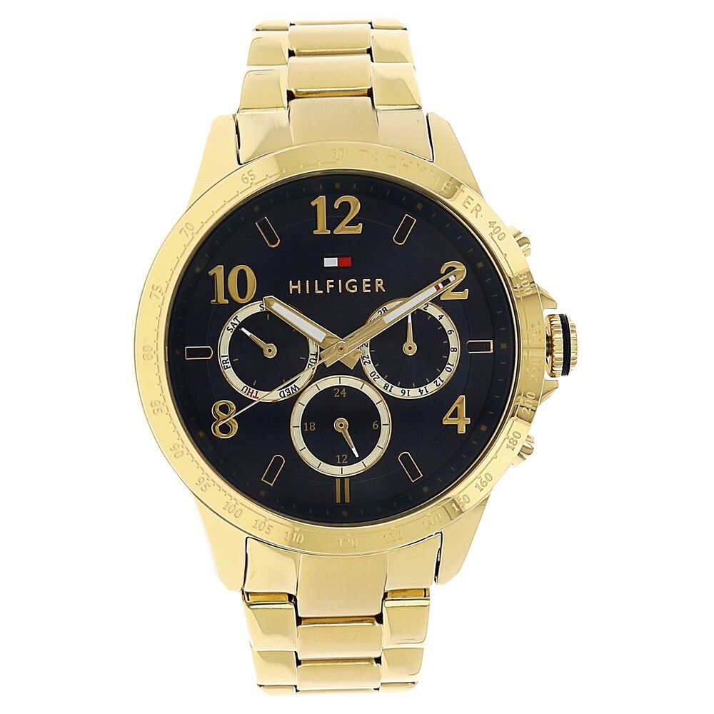 Tommy hilfiger gold and on sale blue watch