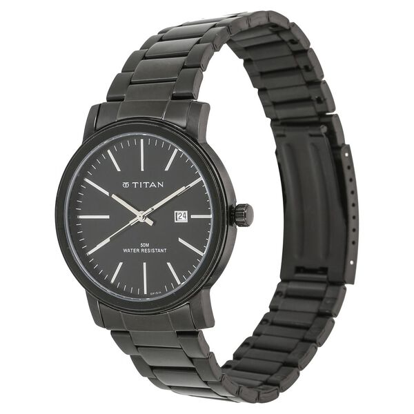 Titan Quartz Analog with Date Black Dial Watch for Men - image number 1