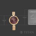Titan Titan Karishma Quartz Analog Pink Dial Rose Gold Stainless Steel Strap Watch For Women - image number 3