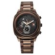Fastrack Kronos Guys Chronograph Watch With Date Black Dial & Black Leather Strap