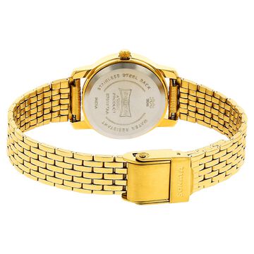 Sonata Quartz Analog Black Dial Stainless Steel Strap Watch for Women