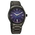 Titan Stellar Starlight Analog with Concealed Automatic and Violet Dial Dark Gun Stainless Steel Strap Watch for Men - image number 2