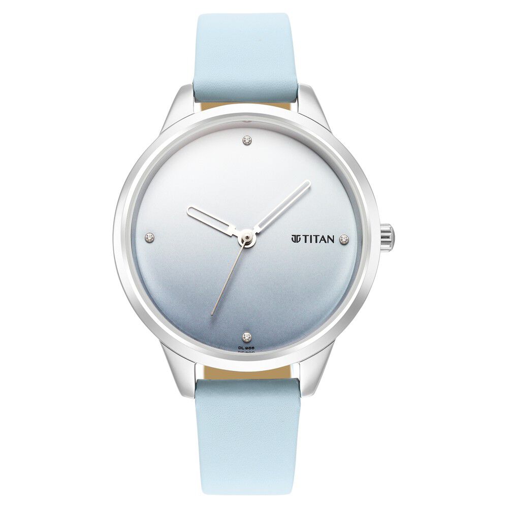 Buy Online Titan Pastel Dreams Blue Analog Leather Strap watch for Women ns2664sl02 Titan