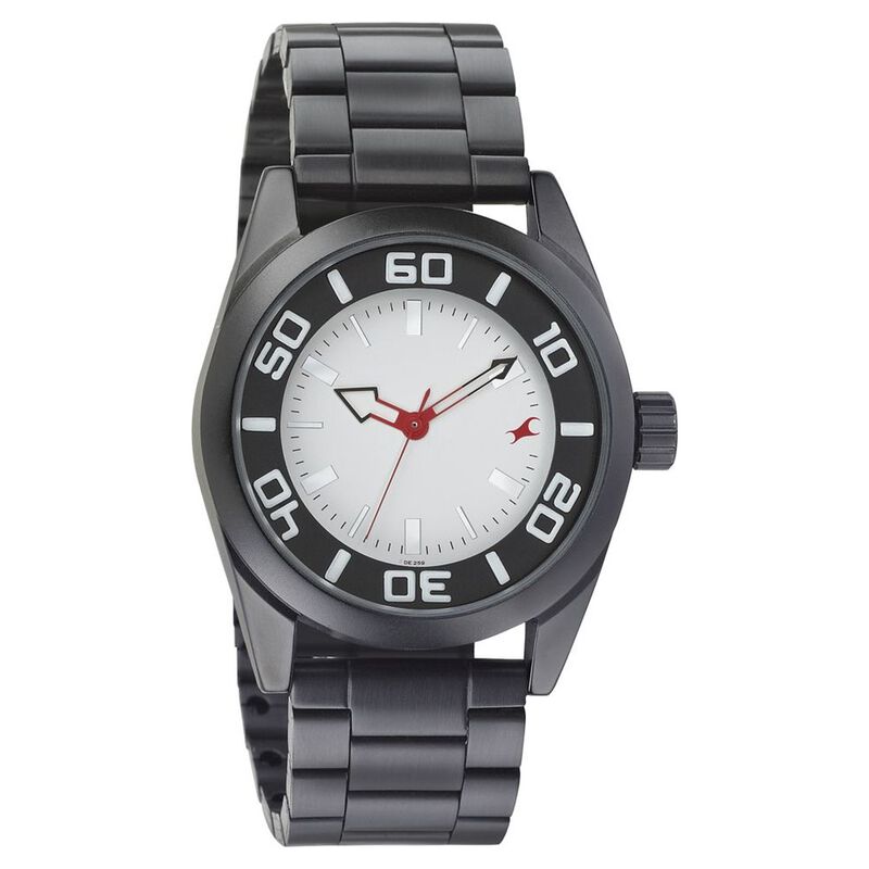 Fastrack Quartz Analog White Dial Stainless Steel Strap Watch for Guys - image number 0