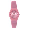 SF Quartz Analog Silver Dial Plastic Strap Watch for Women
