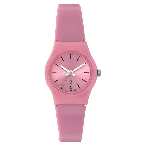 SF Quartz Analog Pink Dial Plastic Strap Watch for Women - image number 0
