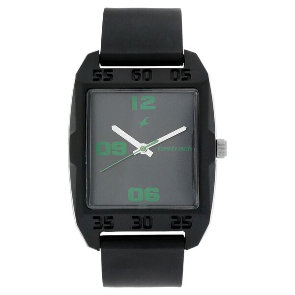 Fastrack Quartz Analog Black Dial Plastic Strap Watch for Guys - image number 0