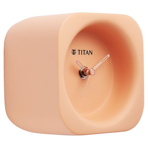 Titan Contemporary Peach Table Clock - image number 2