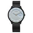 Titan Edge Murals Quartz Analog Yellow Dial Stainless Steel Strap Watch For Men