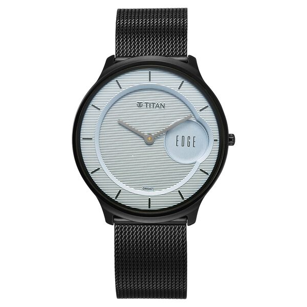 Titan Edge Murals Quartz Analog Grey Dial Stainless Steel Strap Watch For Men - image number 0