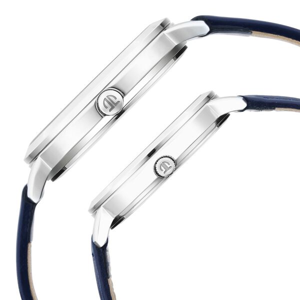 Titan Memento Blue Dial Analog Leather Strap watch for Couple - image number 3