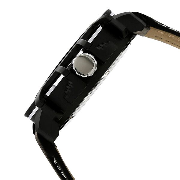 Fastrack Quartz Chronograph Black Dial Leather Strap Watch for Guys - image number 2