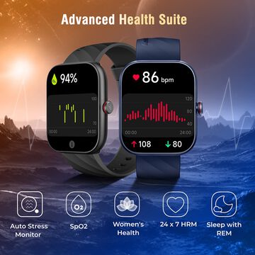 Fastrack Kruz+ 4.85 CM Super HD Display with Functional Crown and AI Voice Assistant Smart Watch for Unisex