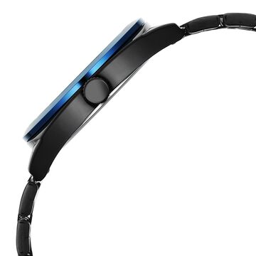 Fastrack Vyb Arcane Quartz Analog Blue Dial Black Color Metal Strap Watch For Guys