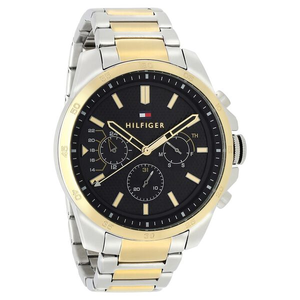 Tommy Hilfiger Quartz Analog Black Dial Stainless Steel Strap Watch for Men - image number 1