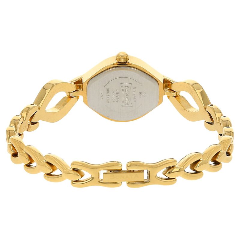 Sonata Quartz Analog White Dial Metal Strap Watch for Women - image number 3