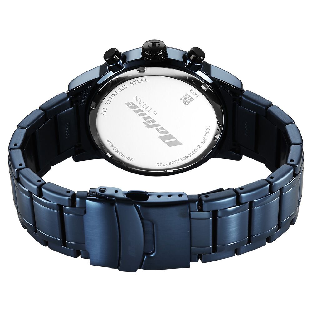 Buy Online Titan Octane Primal Quartz Chronograph Blue Dial Blue