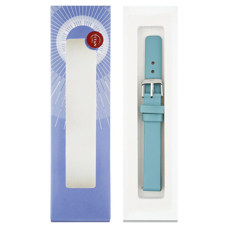 12 mm Blue Genuine Leather Strap for Women - image number 5