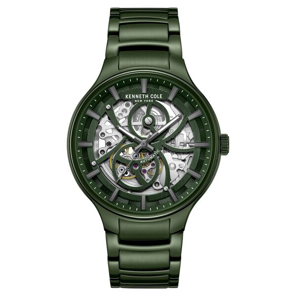 Kenneth Cole Automatic Green Dial Stainless Steel Strap Watch For Men - image number 0