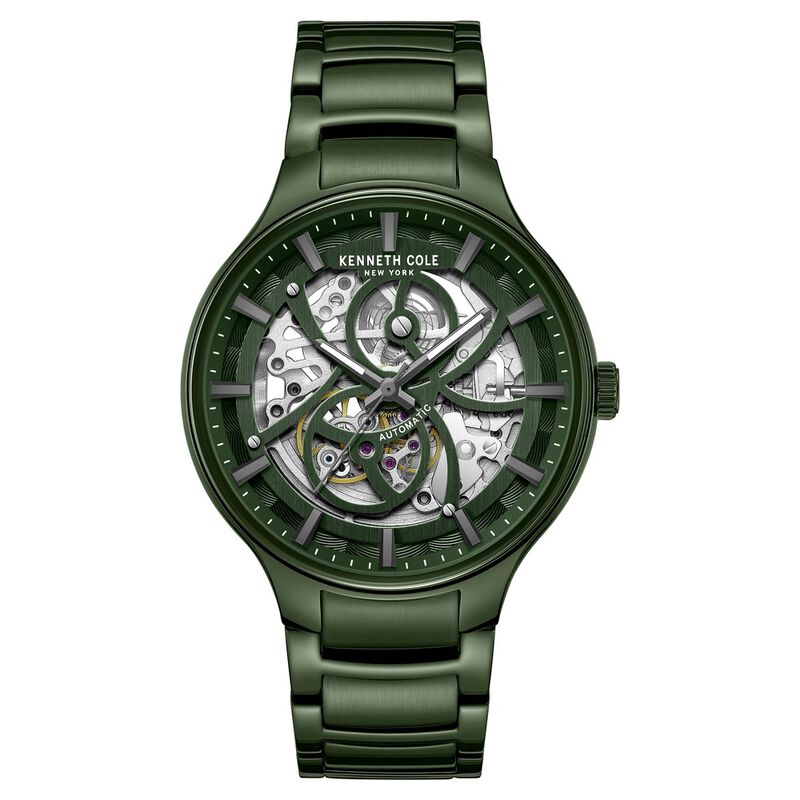 Kenneth Cole Automatic Green Dial Stainless Steel Strap Watch For Men