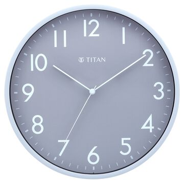 Titan Silent Sophistication: Grey Clock with Striking Contrast