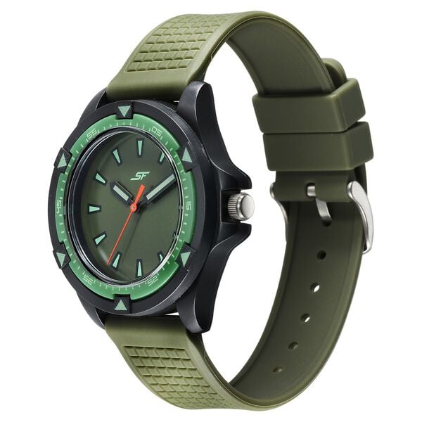 SF Sporty Green Dial Polyurethane Strap Watch for Men - image number 1