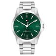 Tommy Hilfiger Quartz Analog Green Dial Silver Stainless Steel Strap Watch For Men - image number 0
