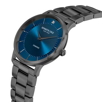 Kenneth Cole Quartz Analog Blue Dial Stainless Steel Strap Watch for Men