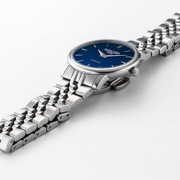 Roamer Classico Ladies Quartz Analog Blue Dial Silver Stainless Steel Strap Watch For Women