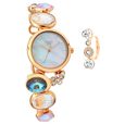 Titan Raga Moments Of Joy Quartz Analog Mother of Pearl Round Dial Rose Gold Metal Strap Watch For Women - image number 0