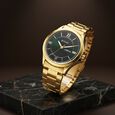 Titan Karishma Festive Analog with Royal Blue Dial Dual Tone Stainless Steel Strap Watch for Men