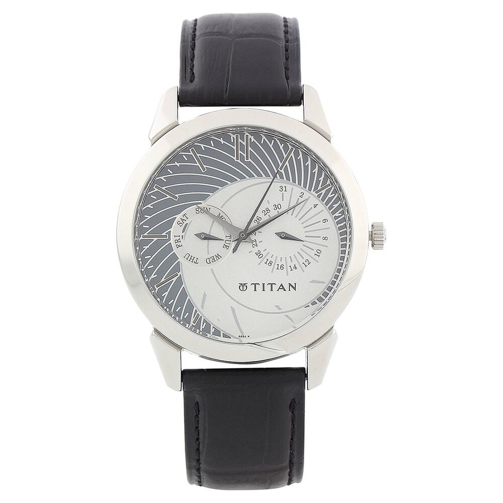 Buy Online Titan Quartz Multifunction Grey Dial Watch for Men