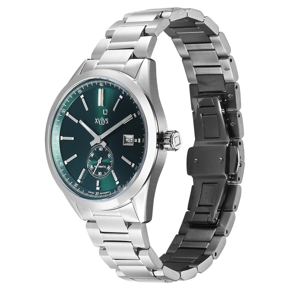 Buy Online Xylys Automatic Green Dial Silver Stainless Steel Strap