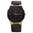 Fastrack Vyb Challenger Quartz Analog Black Dial Black Color Leather Strap Watch For Guys - image number 1