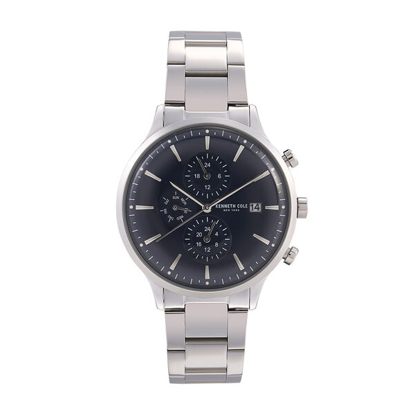 Kenneth Cole Quartz Multifunction Blue Dial Stainless Steel Strap Watch for Men - image number 0