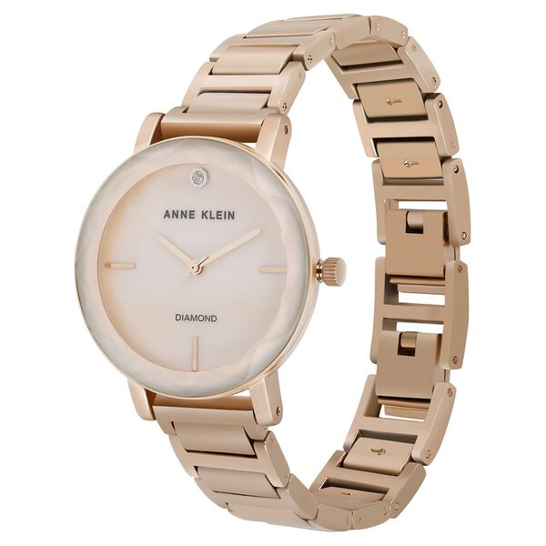 Anne Klein Quartz Analog Pink Dial Metal Strap Watch for Women - image number 2