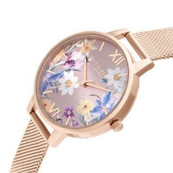 Olivia Burton Quartz Analog Pink Dial Stainless Steel Strap Watch for Women - image number 1