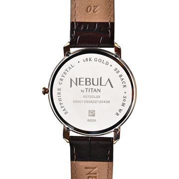 Titan Nebula Art Deco 18k Gold Analog Watch for Men 