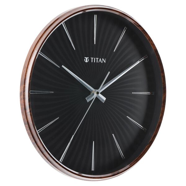 Titan Contemporary Balck Wall Clock - 32.5 cm x 32.5 cm (Medium) - image number 2