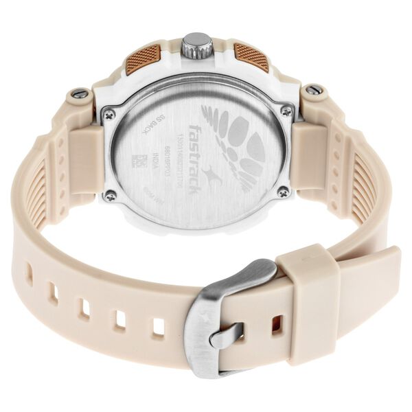 Fastrack Street Line Quartz Analog Digital Off White Dial PU Strap Watch for Girls - image number 5