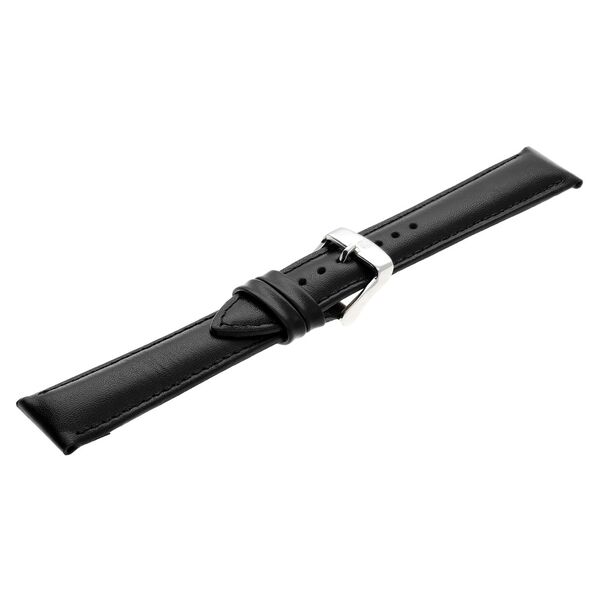 20 mm Black Genuine Leather Straps for Men - image number 3