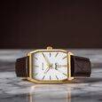 Titan Regalia Opulent Quartz Analog with Day and Date White Dial Golden Metal Strap Watch For Men